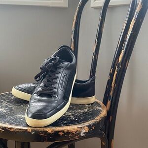Dolce & Gabbana Black Leather Sneakers
